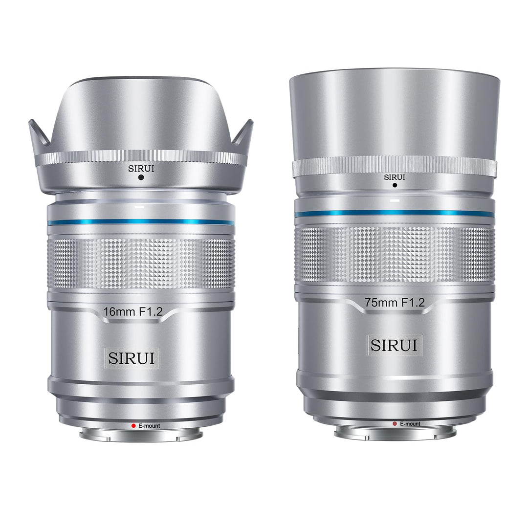 SIRUI Sniper 16mm 75mm Autofokus Objektiv Set, F1.2 Weitwinkel APS-C Kamera Objektiv für A5 A6 A7 FX