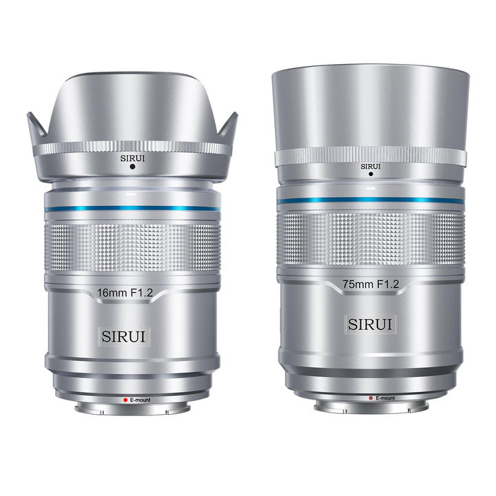 SIRUI Sniper 16mm 75mm Autofokus Objektiv Set, F1.2 Weitwinkel APS-C Kamera Objektiv für A5 A6 A7 FX