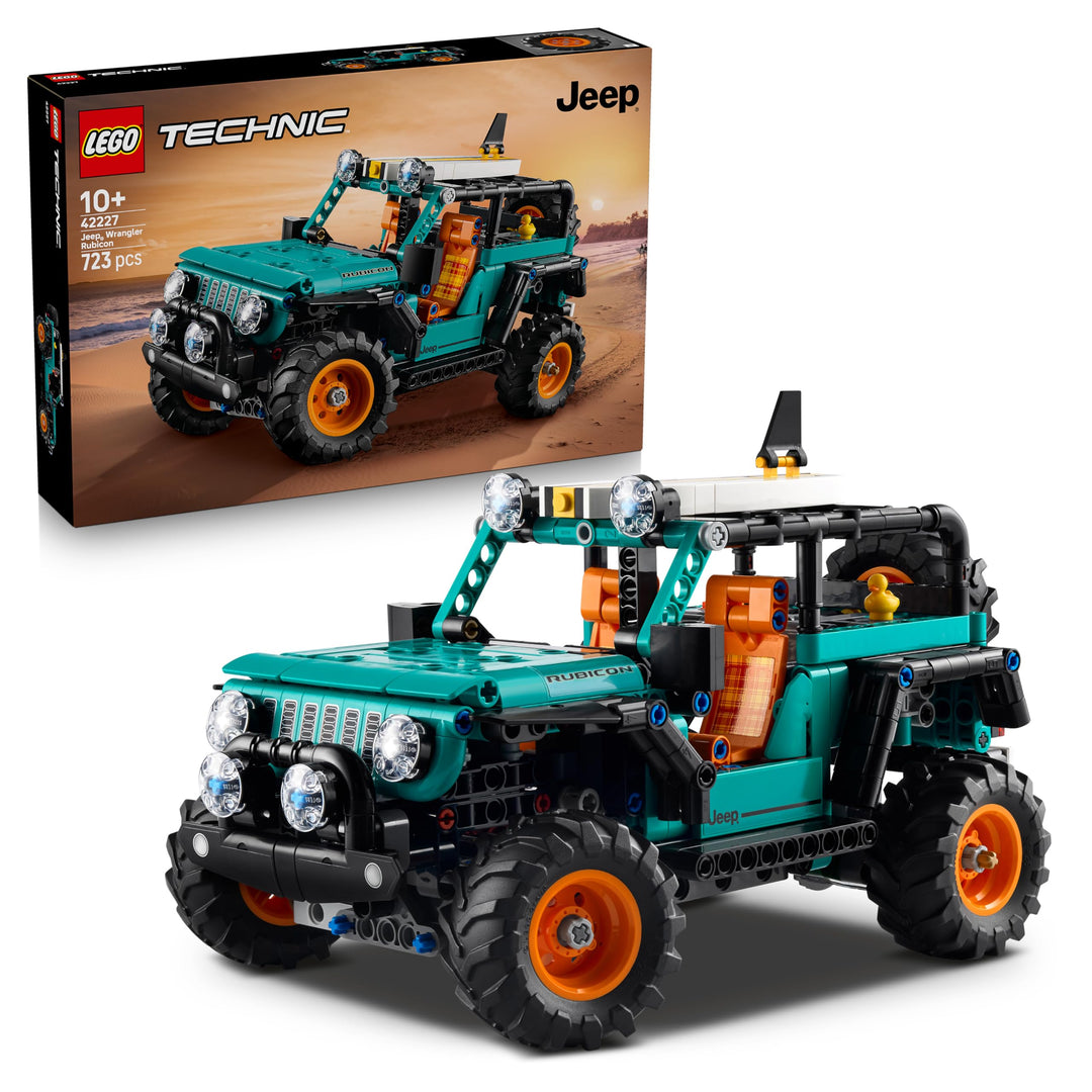LEGO Technic Jeep Wrangler Rubicon Geländewagen - Off-Road Spielzeug Fahrzeug Modellbau mit V6-Motor