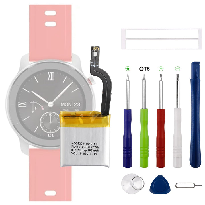 Neu PL412120H Akku Ersatz Kompatibel mit AMAzfit GTR 42mm A1909 A1910 Ersatzbatterie mit aktualisier