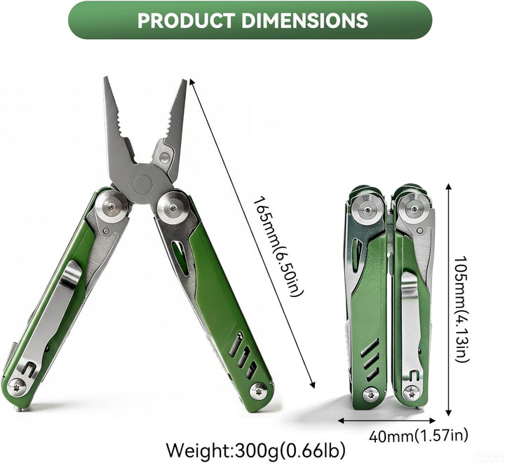 18-in-1-Multitool mit Klinge aus Edelstahl, ein multifunktionales EDC-Werkzeug für Männer - ideal zu