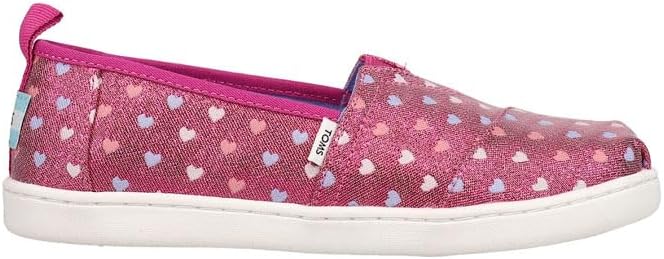 TOMS Mädchen Glitter Alpargata Flache Slipper 30 EU Pink Fuchsia, 30 EU Pink Fuchsia