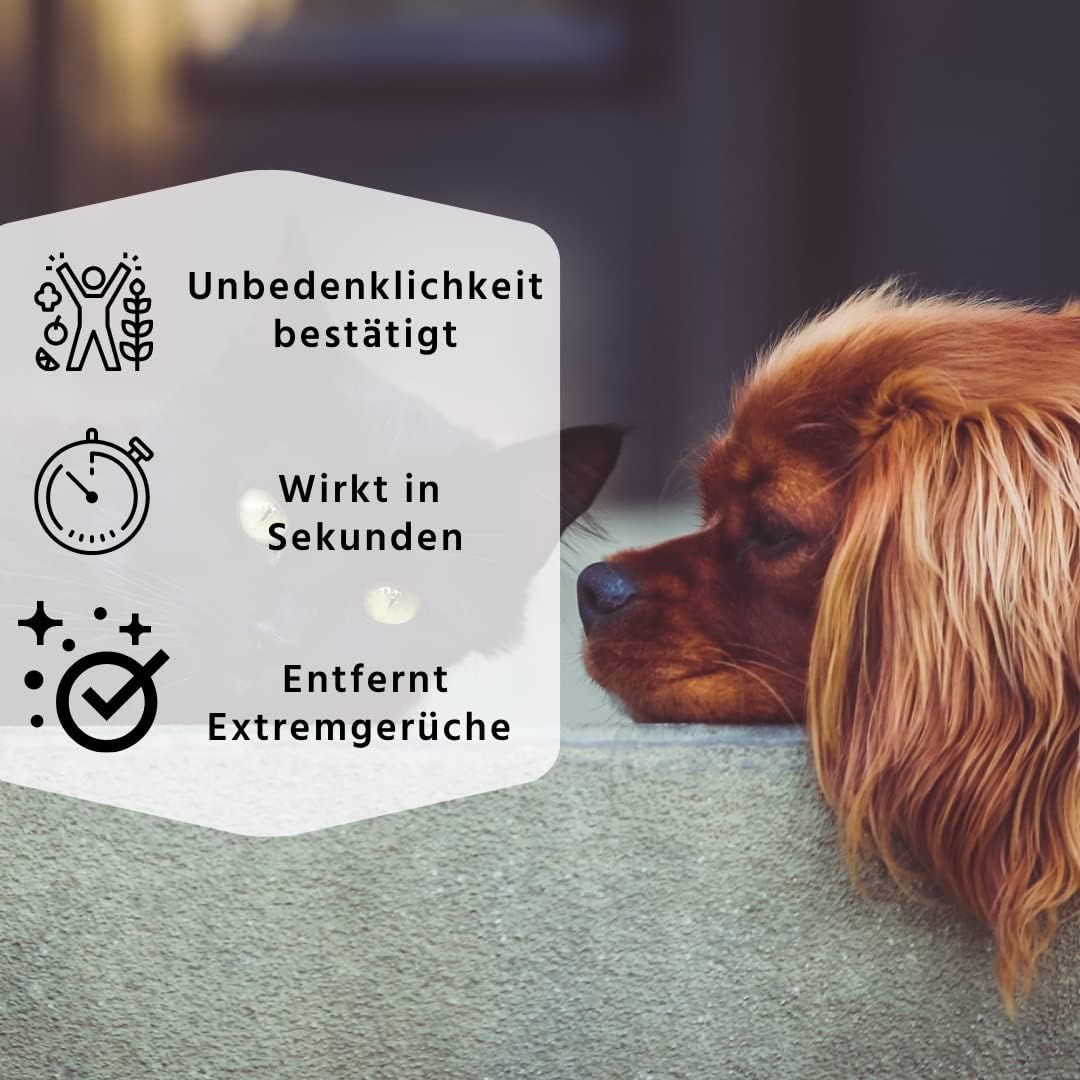 LINOZZ Geruchsneutralisierer gegen Tiergerüche 500 ml. Geruchsentferner für Katzenurin, Hühnerstall,