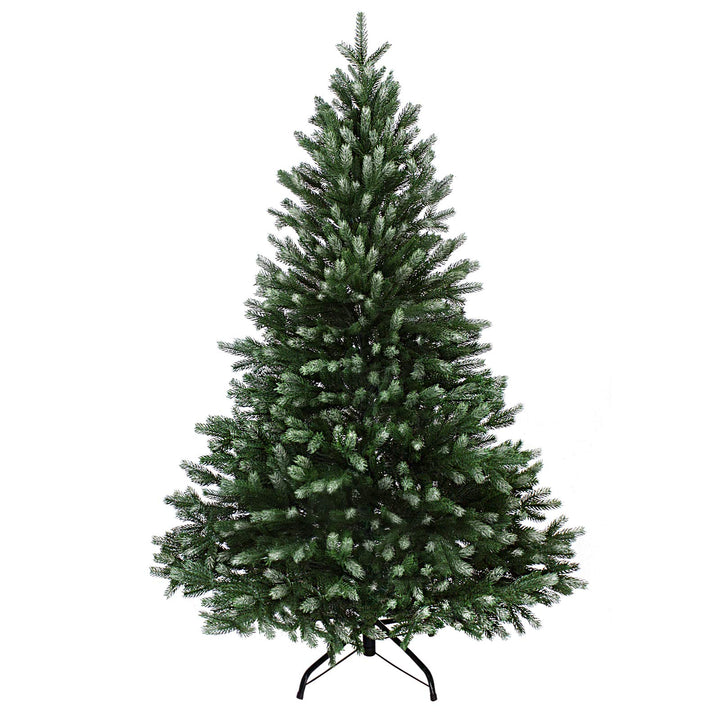 BB Sport Luxus Christbaum 240 cm Dunkelgrün-Puderzucker künstlicher Weihnachtsbaum PE/PVC Spritzguss