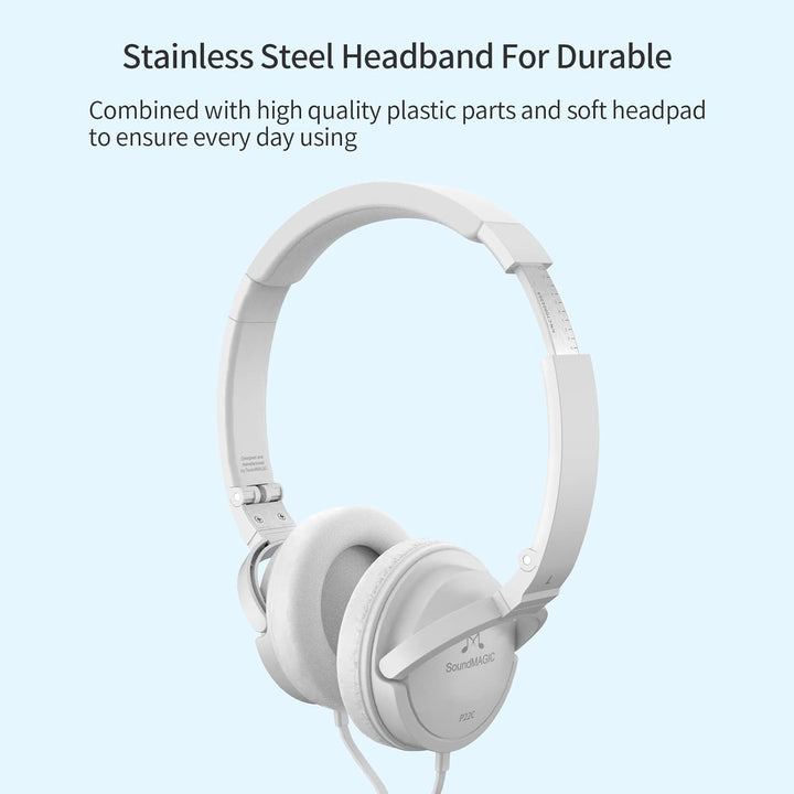 SoundMAGIC P22C On-Ear Headphones Portable Hi Fidelity Stereo Wired Lightweight Foldable Headphones
