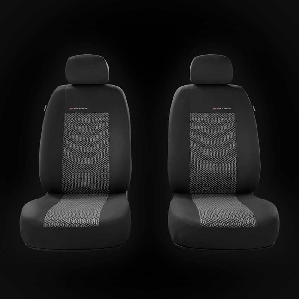 Mossa Sitzbezüge Auto kompatibel mit Suzuki Jimny SUV 1998-2017 2UNE-2 Schwarz Grau Voller Set vorne
