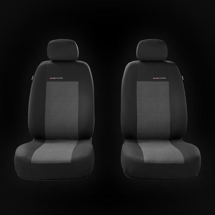 Mossa Sitzbezüge Auto kompatibel mit Suzuki Jimny SUV 1998-2017 2UNE-2 Schwarz Grau Voller Set vorne