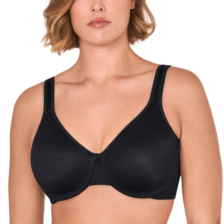 DELIMIRA Damen Minimizer BH mit Bügel Grosse Brüste Starker Halt Seamless Tshirt BHS Soft 70E Schwar