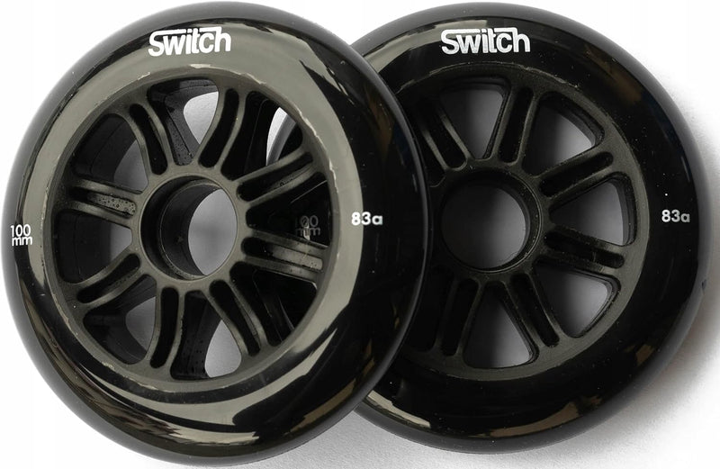 Schwarz Roller Räder 100mm x 24mm 83A Stunt Scooter Wheels Switch