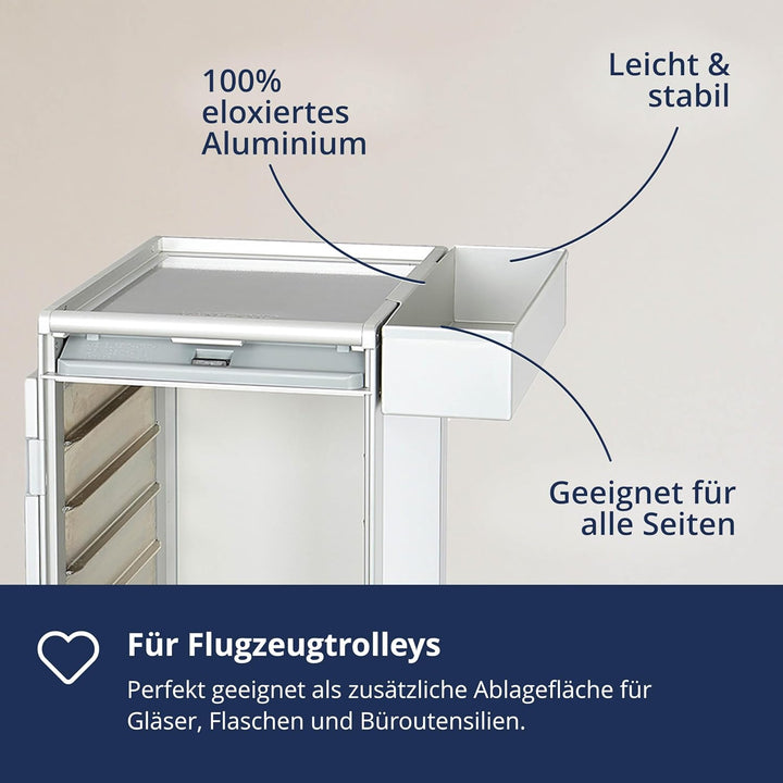 VanDeBord Flugzeugtrolley Sidebox 400x80 (inkl. Barmatte), Zubehör für Flugzeugtrolleys, Airline Tro