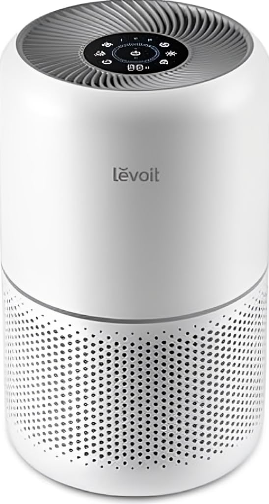LEVOIT Luftreiniger für Allergien und PM2,5, HEPA-Filter, Luftqualität, gegen 99,97% der Milben, Pol