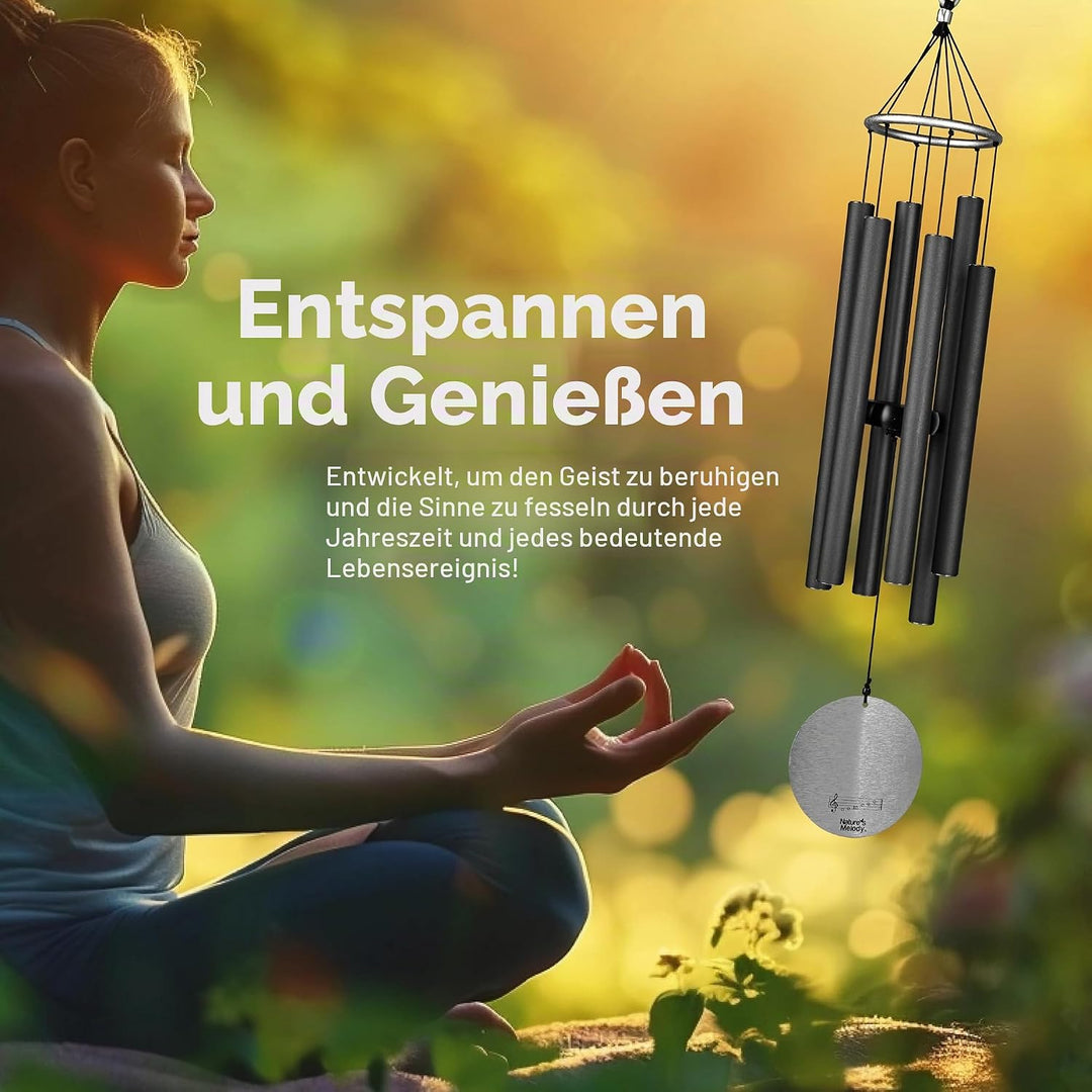 Nature's Melody AT42BK Aureole Tunes Windspiel, 106,7 cm, Schwarz 42", 42"