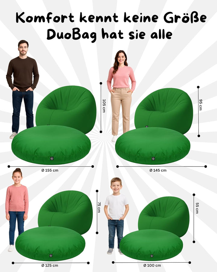 PATCH HOME Sitzsack 2 in 1 Sitzkissen Bodenkissen für Erwachsene &amp; Kinder - Gaming mit Füllung Kisse