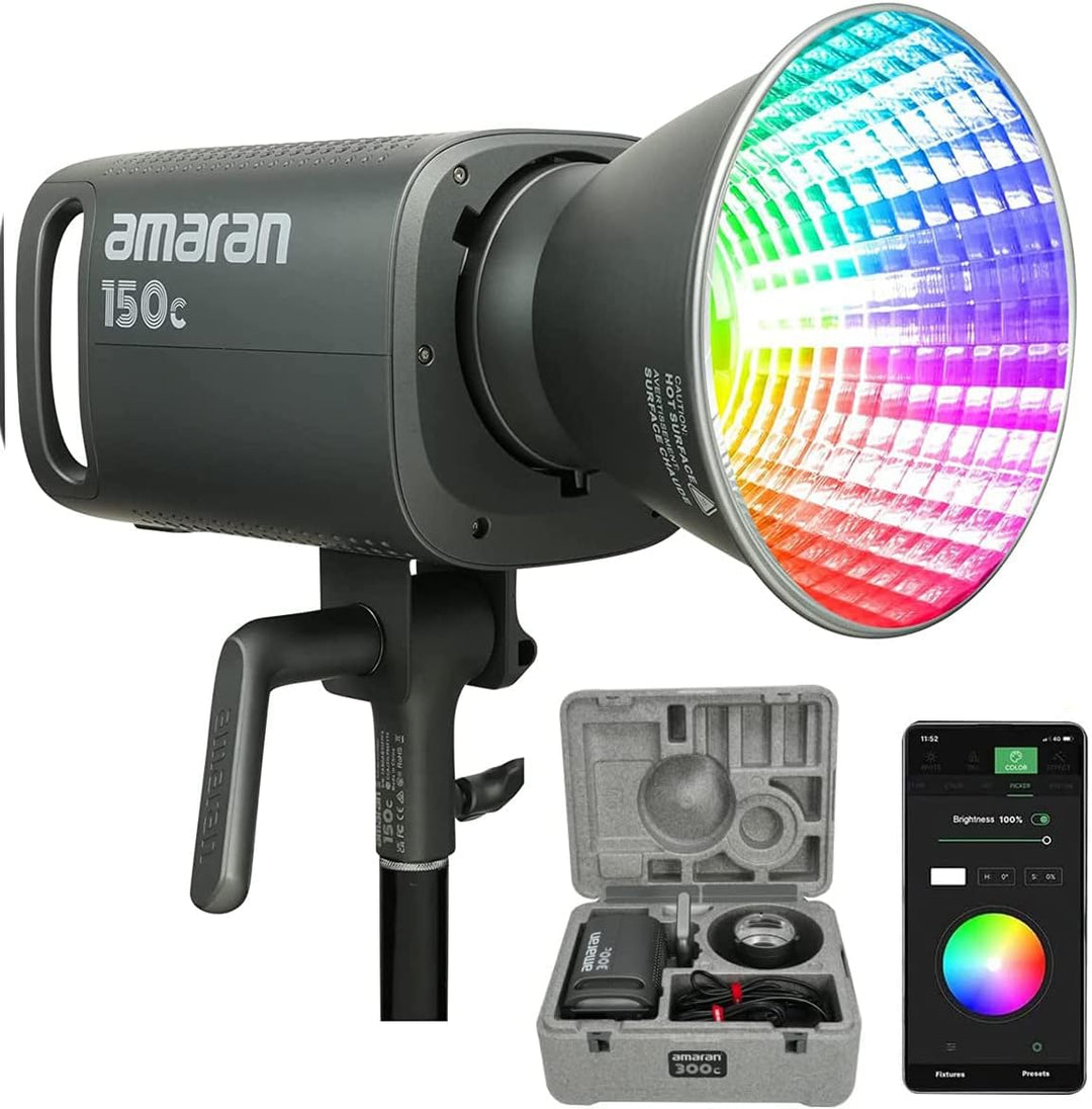 Aputure Amaran 150c RGBWW Vollfarb Videoleuchte und 360°-HSI-Vollfarbsteuerung CRI: 95+, TLCI: 95+ 2