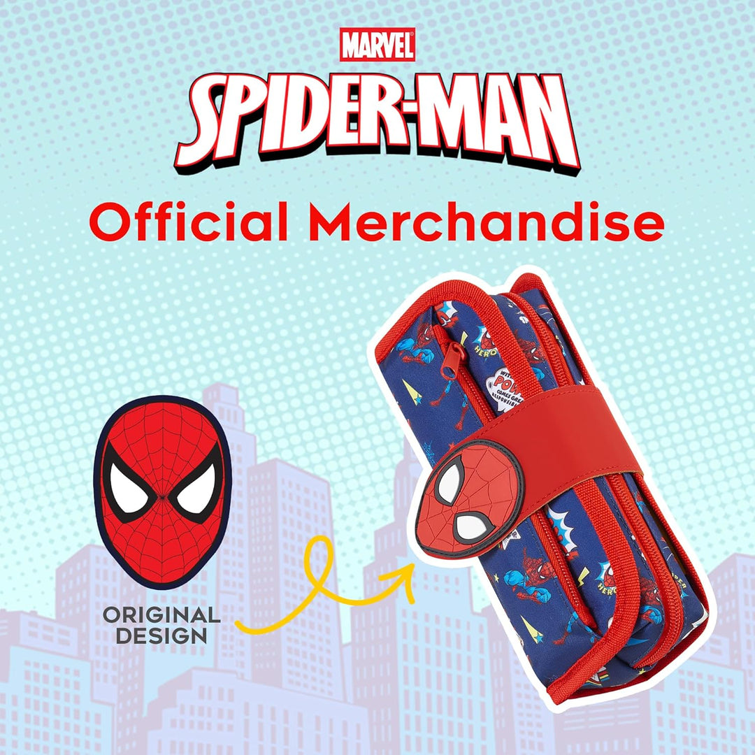 Marvel Spiderman Federtasche Junge Gefüllt, Mehrere Fächer, Federmäppchen Aesthetic, Mäppchen mit In
