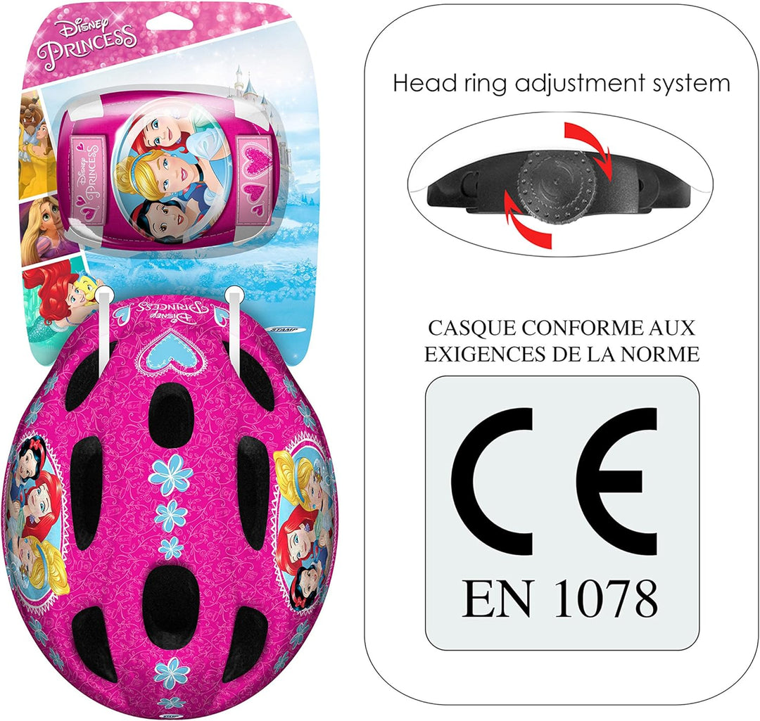 STAMP - HELM mit einstellbaren Tailleneinstellungen + ELLBOGEN und KNIESCHÜTZER - PRINCESS DISNEY PR