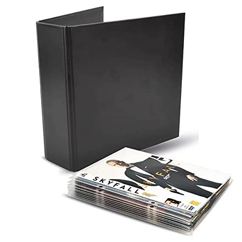 3L DVD Aufbewahrung - Kombipack mit 100 DVD Hüllen & 4 DVD Ordner - Praktisches Aufbewahrungssystem