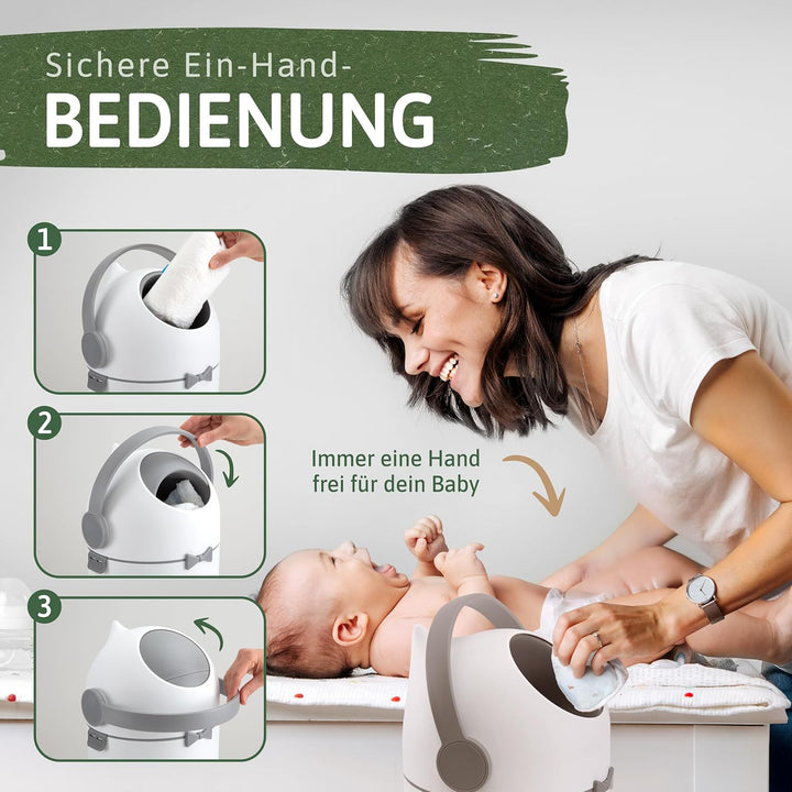 Forche® Windeleimer Baby Mülleimer Geruchsdicht Windelmülleimer ohne teure Nachfüllkassetten, perfek