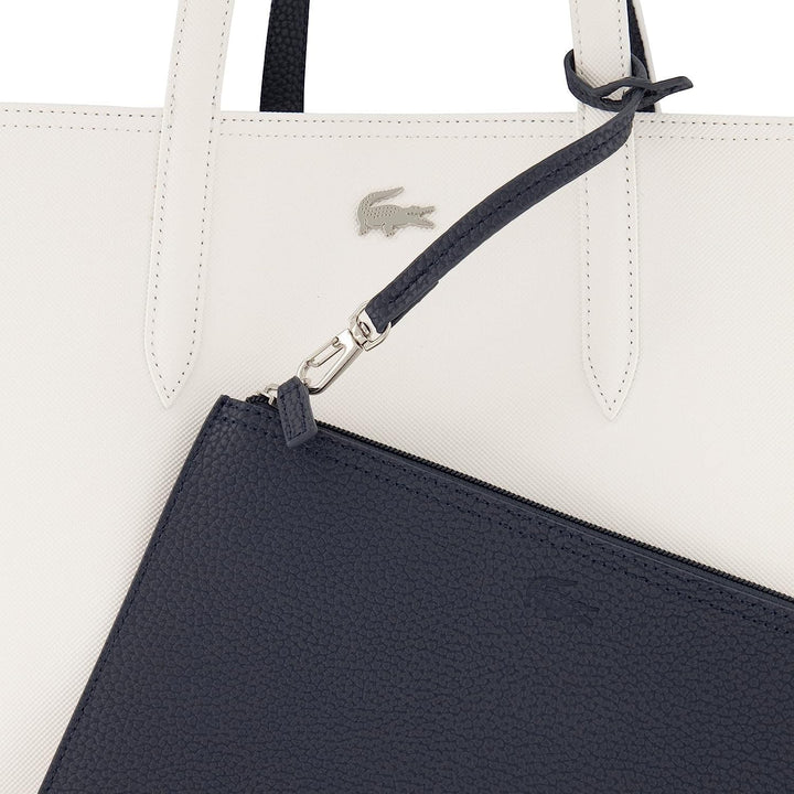 Lacoste Damen Henkeltasche SHOPPING BAG Mehl, Nachtblau, Mehl, Nachtblau