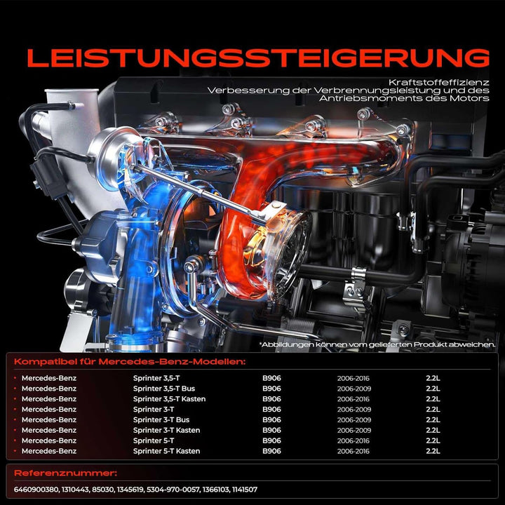 Frankberg Turbolader Kompatibel mit B906 313 315 2.2L 2006-Heute B906 213 215 2.2L 2006-2009 B906 51