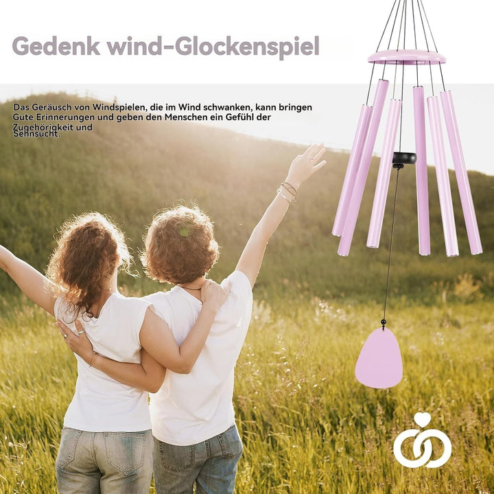 Windspiele FüR DraussEn HäNgend Windspiele - 6 RöHren Chimes FüR Garten, Balkon,Windspiel Garten -Ga