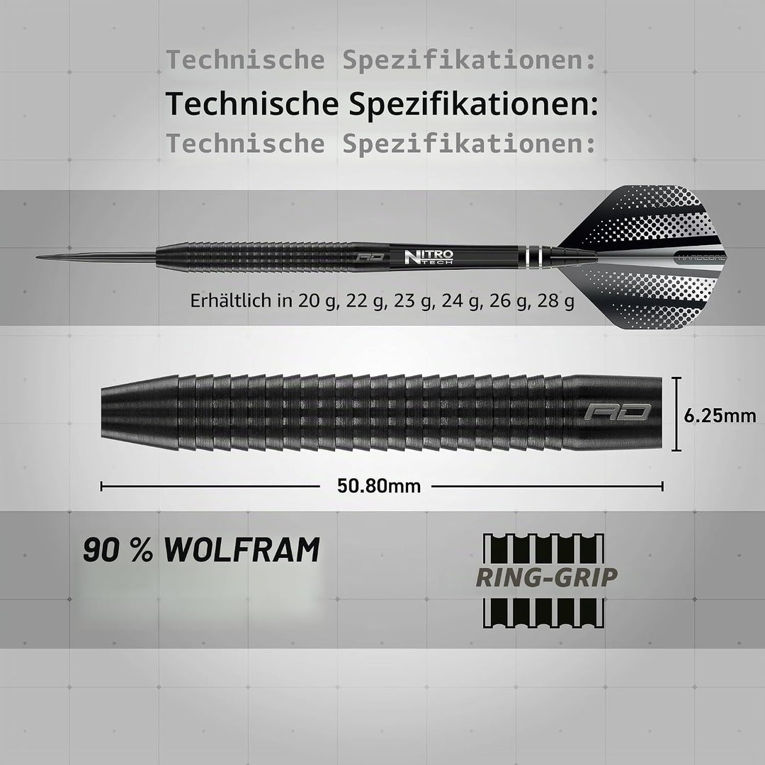 RED DRAGON Razor Edge Series Dartpfeile Tungsten Profi Steel Darts mit Flights und Schäfte 20 g 1 St