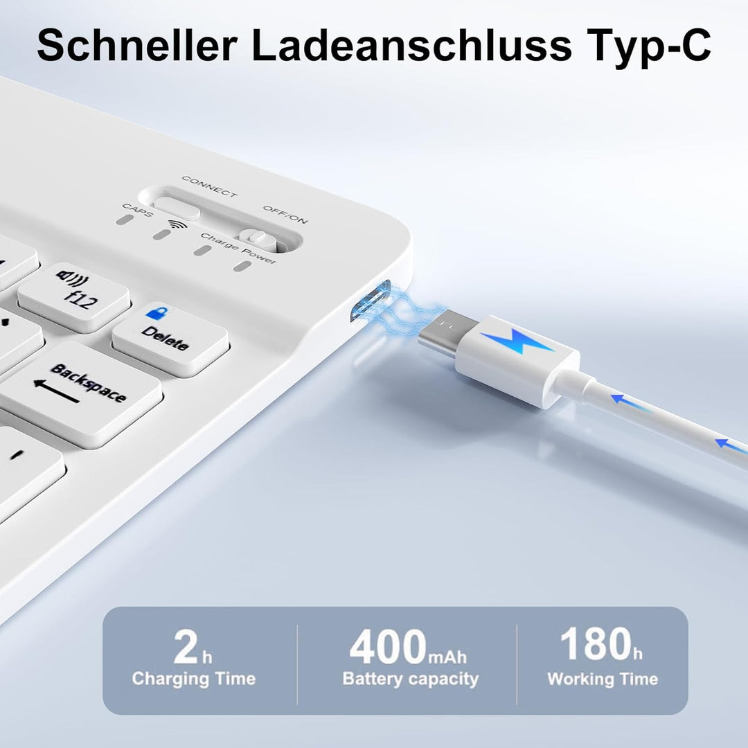 Tastatur Hülle für iPad 10.2 Zoll (9./8./7. Generation), für iPad Air 3rd / Pro 10.5, Magnetisch Abn