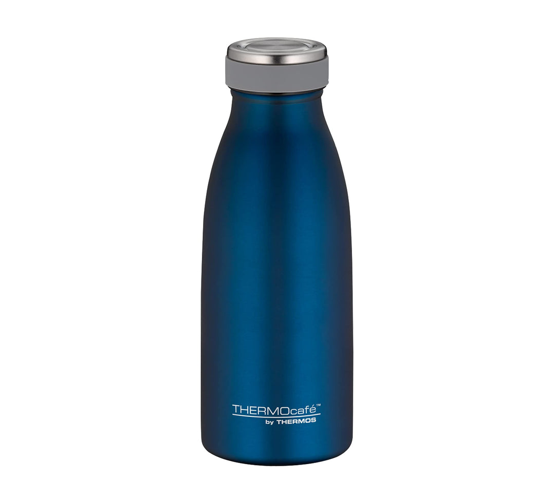 THERMOcafé by THERMOS TC BOTTLE saphire blue mat 0,35l, Isolierflasche aus Edelstahl, kohlensäurefes