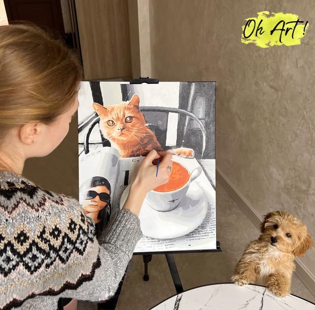 Oh Art! Malen Nach Zahlen Erwachsene Set Mit 3 Pinseln Und Acrylfarben Gemälde Acrylic Malerei DIY L