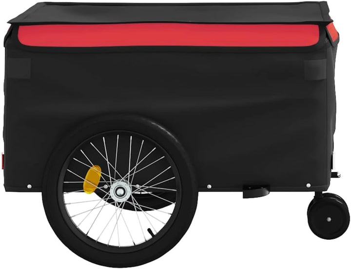 Fahrradanhänger Schwarz und Blau aus Eisen mit Oxford-Gewebe, x x, Tragkraft, Deichsel, Kupplung, Si