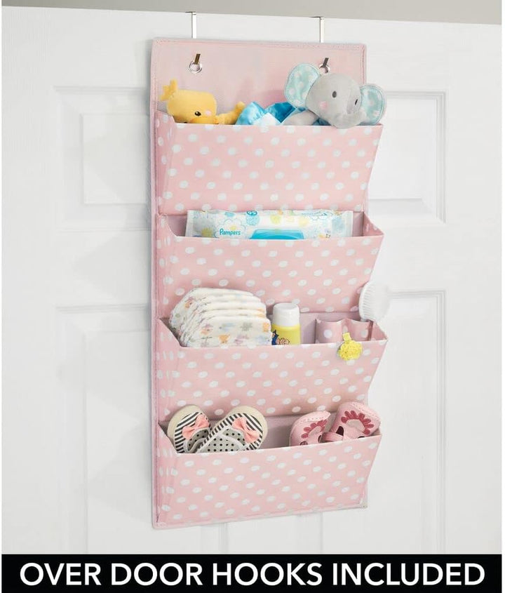 mDesign Hängeaufbewahrung mit Vier Taschen – Kinderzimmer Aufbewahrung für Kinderschuhe, Accessoires