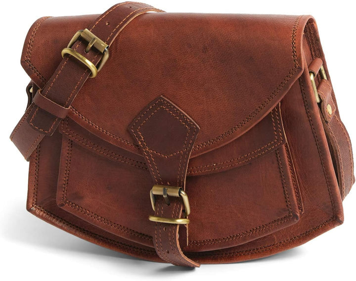 LEABAGS Leder Handtasche Damen I Premium Echtleder Umhängetasche I Damen Schultertasche I Damentasch