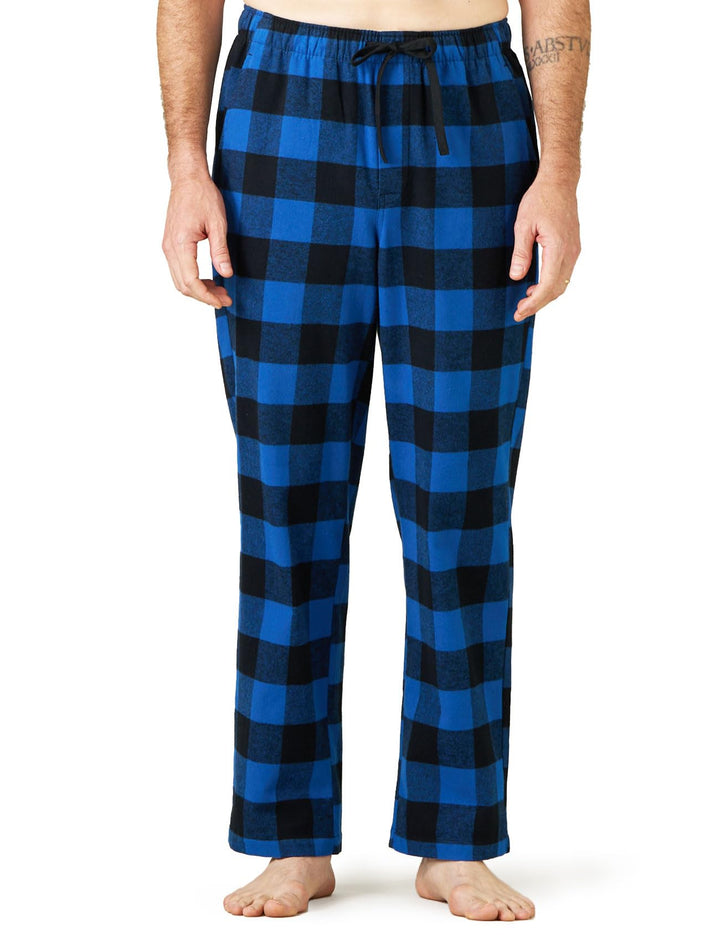 LAPASA Herren Fleece Pyjamahose Relaxed Fit Lounge Hose M128 XL Wärmer: Baumwollflanell Baumwollflan