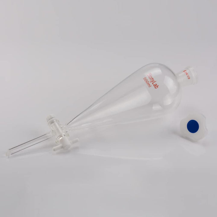 stonylab Scheidetrichter Glas, Borosilikatglas 500 ml Scheidetrichter Heavy Wall Conical Separatory