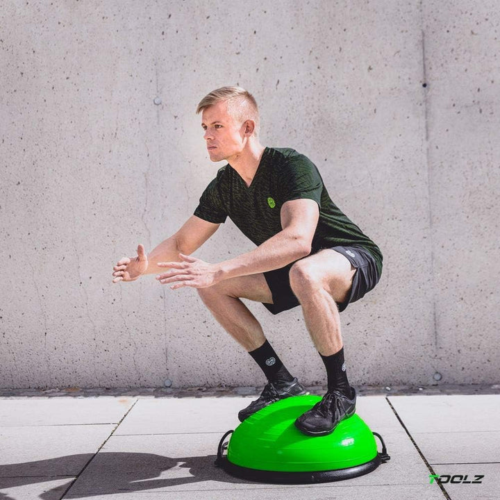 TOOLZ Balance Ball – Balanceball für ein effektives Ganzkörpertraining – Mit integrierten Trainingst