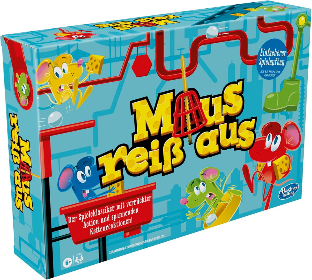 Maus reiss aus, Familienspiel für 2 bis 4 Spieler, klassischer Mulitplayer Brettspiel mit einfachem