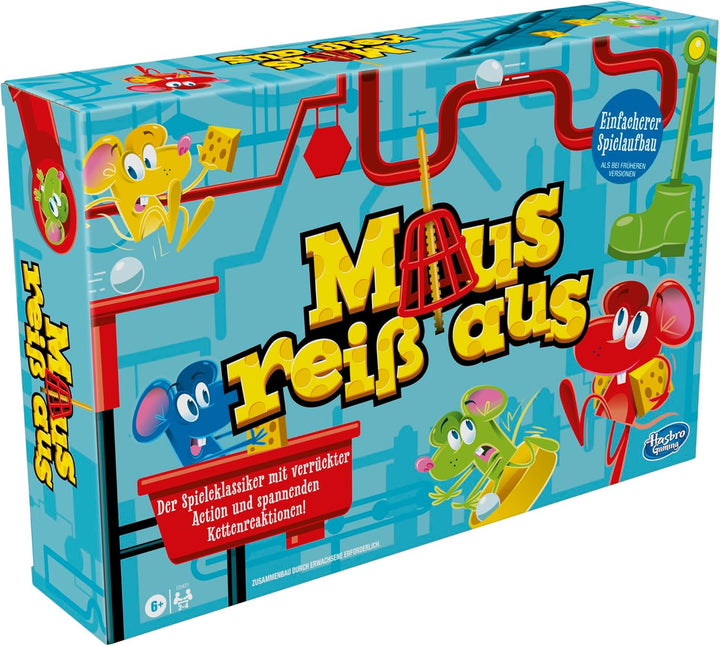 Maus reiss aus, Familienspiel für 2 bis 4 Spieler, klassischer Mulitplayer Brettspiel mit einfachem