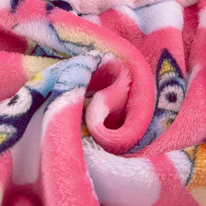 BlueY Bademantel Kinder, Bingo Morgenmantel Mädchen Mit Kapuze, Fleece Bademantel Mädchen 98, 98