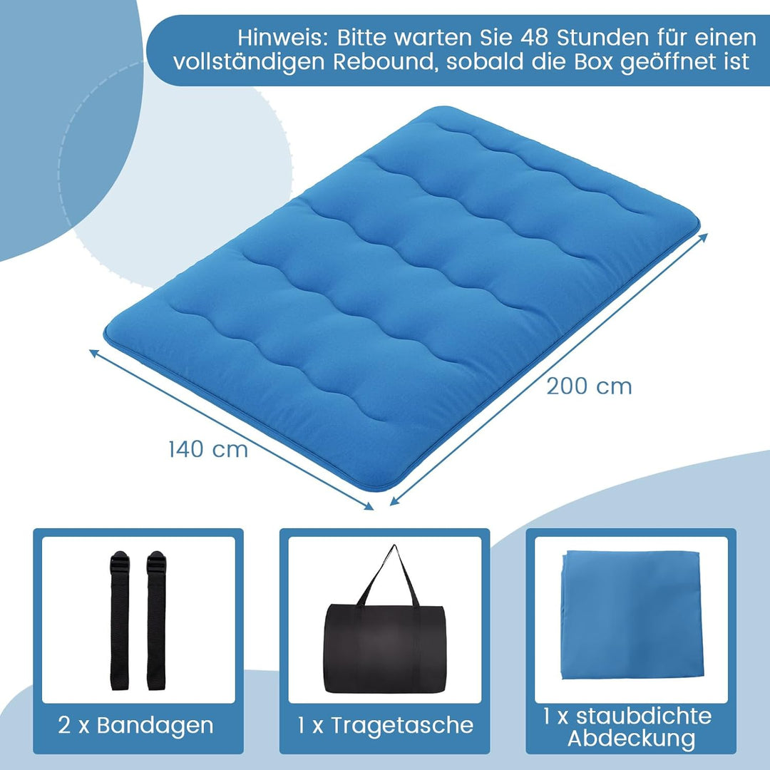 COSTWAY Japanische Futon Matratze, Tatami-Matte, Bodenmatratze, Klappmatratze mit waschbarem Bezug,