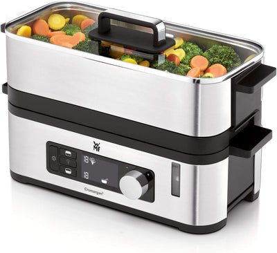 WMF KÜCHENminis Dampfgarer, 2 individuell regulierbare Garräume mit je 2,15 l, Warmhaltefunktion und