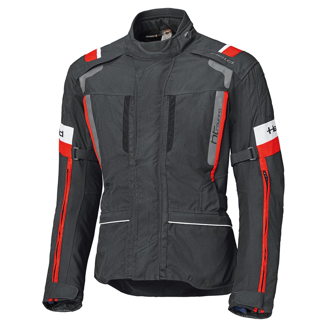 Held Motorradjacke mit Protektoren Motorrad Jacke 4-Touring II Textiljacke schwarz/rot L, Herren, To