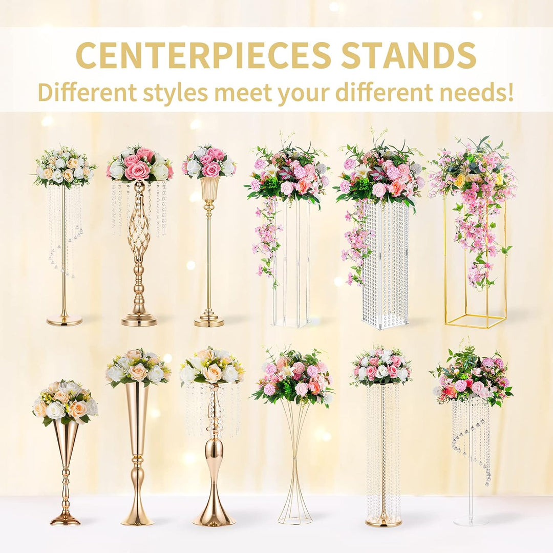 NUPTIO 10 Stück Künstliche Blumenstrauss, 15 Köpfe Kunststoff Rosen mit Sockel, Geeignet für Unser G