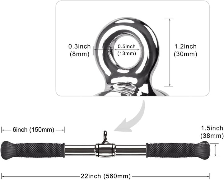 SELEWARE Handles for Cable pulls, Cable pulls kabelzug LAT pulldown bar, kabelzug Fitness Biceps Tri