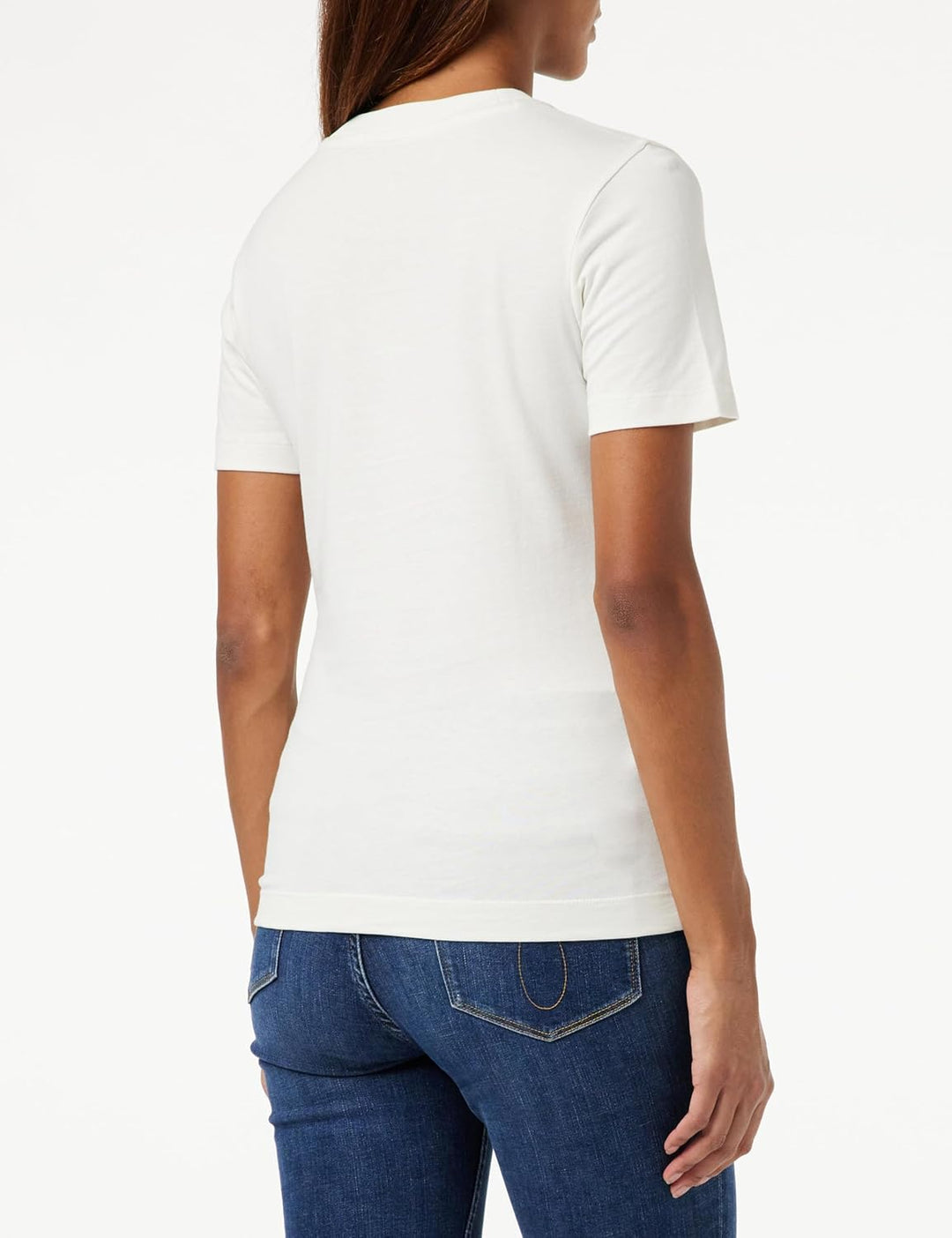 Calvin Klein Damen Monologo Slim Fit Tee J20j221426 Kurzarm Strickoberteile (1er Pack) XS Weiss (Ivo