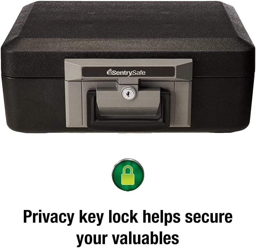 Sentry Safe 1160 1160 cm Feuerfester Schlosskasten, Schwarz, 0.25 cu. ft, Schwarz