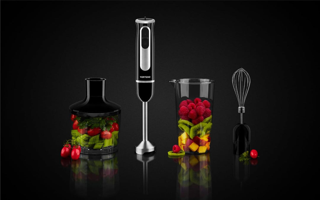 VERTENZ Titan 40 | Stabmixer Elektrischer 3-en-1 | Mix- und Messbecher 860ml | Schneebesen | Zerklei