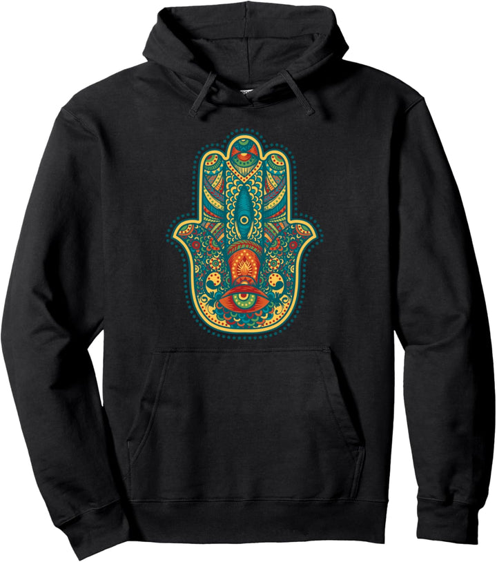 Hamsa Hand Gottes - Reiki-Meditation Pullover Hoodie