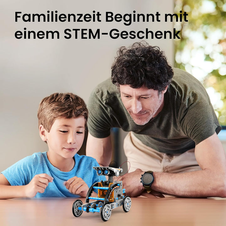 Sillbird Solar Roboter Kinder Spielzeug, 12-in-1 STEM Konstruktion Bauset, 190 Stücke Lernspielzeug