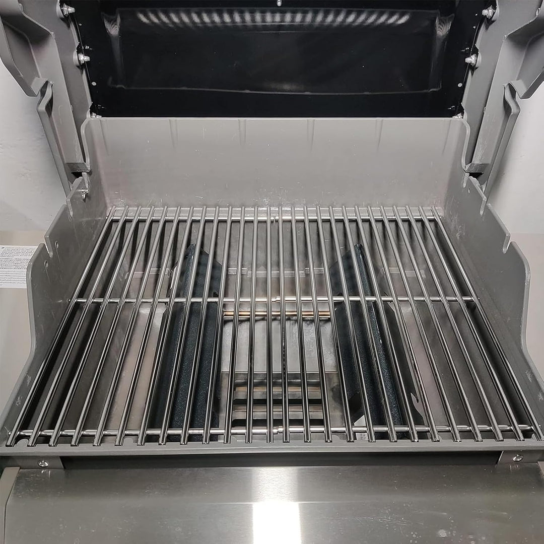 GFTIME 7637 69866 Edelstahl Grill-Warmhalterost ，Edelstahl Grillrost 44,5x26cm ， für Weber Spirit E2