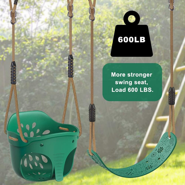 Dolibest 2er Schaukel Kinder, Indoor Outdoor Babyschaukel Weichen Plastik Schaukelsitz Spielplatz Ga